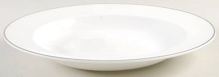 Platinum  Band Large Rim Soup Bowl