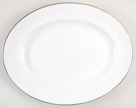 Platinum  Band 14" Oval Serving Platter