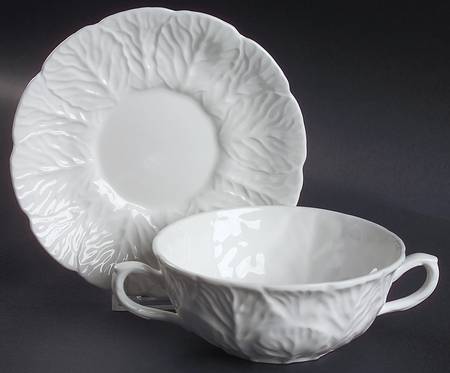 Countryware Flat Cream Soup Bowl & Saucer Set