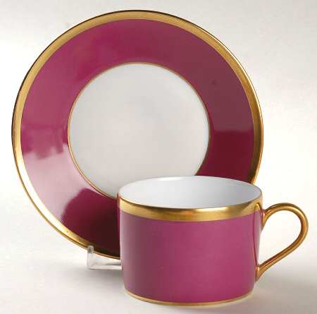 Arc En Ciel Fuschia Flat Cup & Saucer Set