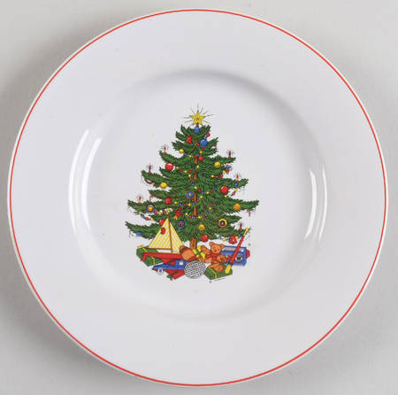 American Christmas Tree Bread & Butter Plate