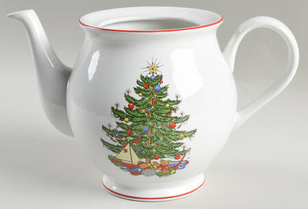 American Christmas Tree Teapot No Lid