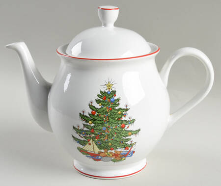 American Christmas Tree Teapot & Lid