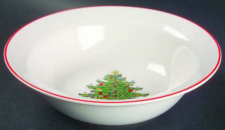 American Christmas Tree Rim Cereal Bowl