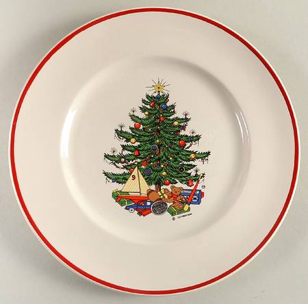 American Christmas Tree Salad Plate
