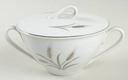 Silver Wheat (Rim Shape) Sugar Bowl & Lid