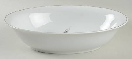 Silver Wheat (Rim Shape) 10" Oval Vegetable Bowl