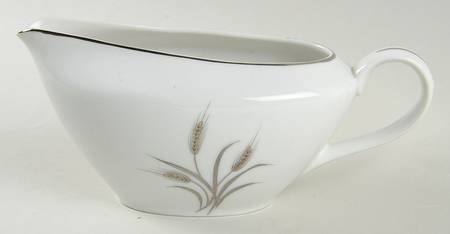 Silver Wheat (Rim Shape) Gravy Boat