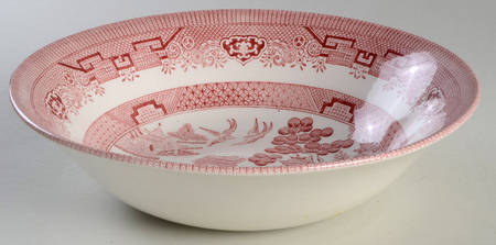 Willow Rosa Pink (England) 9" Round Vegetable Bowl