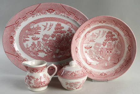 Willow Rosa Pink (England) 5 Piece Hostess Set