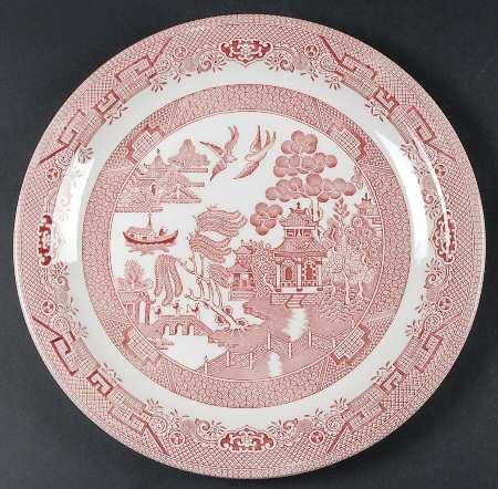 Willow Rosa Pink (England) 12" Chop Plate (Round Platter)