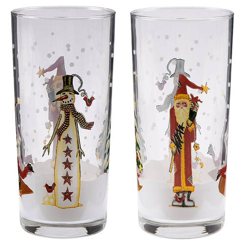 Midnight Santa 12 Oz Glassware Tumbler