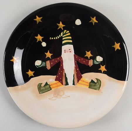 Midnight Santa Dinner Plate
