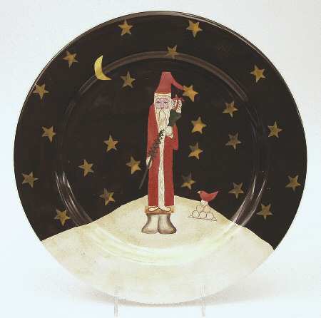 Midnight Santa Service Plate (Charger)