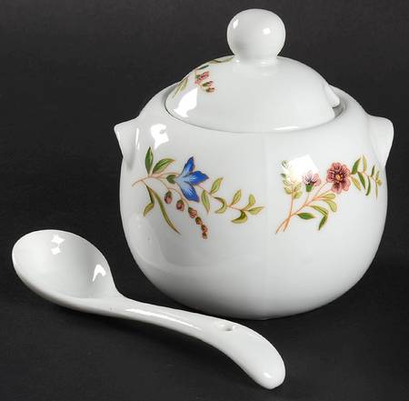 Versailles (Smooth) Mini Sugar Bowl & Lid with Spoon