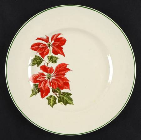 Poinsettia Salad Plate