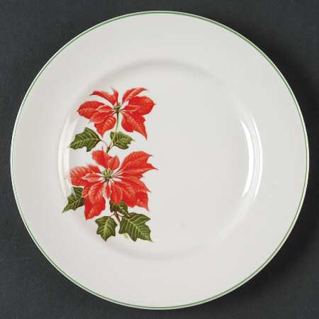 Poinsettia Bread & Butter Plate
