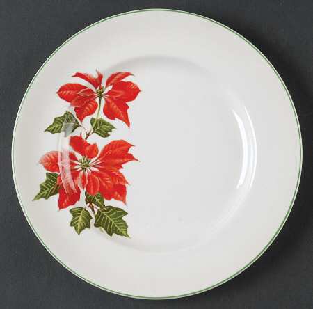 Poinsettia Salad Plate