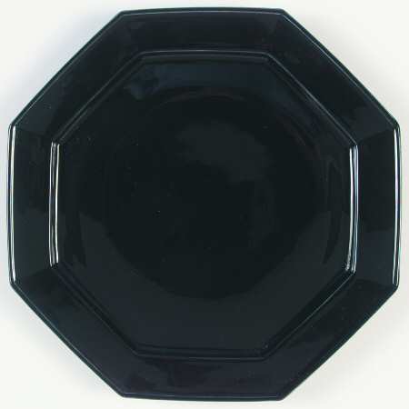Lotus Black Large Dinner Plate