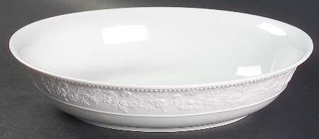 Georgia White 9" Oval Vegetable Bowl