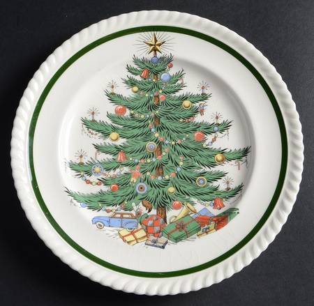 Christmas Tree (Embossed, Swirl) Salad Plate