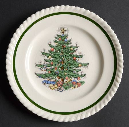 Christmas Tree (Embossed, Swirl) Bread & Butter Plate