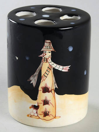 Midnight Snowman Toothbrush Holder
