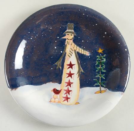 Midnight Snowman Dessert/Pie Plate