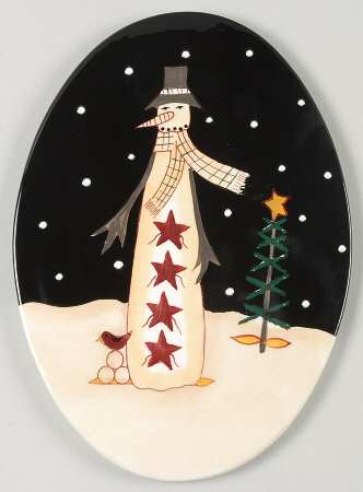 Midnight Snowman Trivet