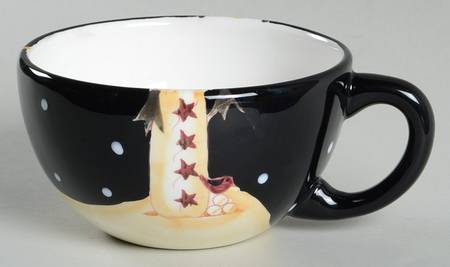 Midnight Snowman Cup for Individual Teapot & Lid with Cup