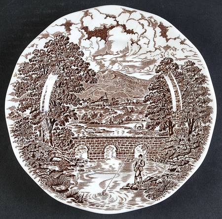 Bridge Scenes Salad Plate