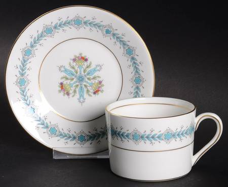 Geneva (Athens Shape) Flat Cup & Saucer Set by Coalport