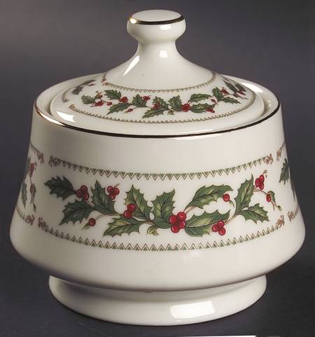 Ivory Holly (Japan) Sugar Bowl & Lid