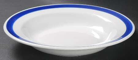 Diner Blue Rim Soup Bowl