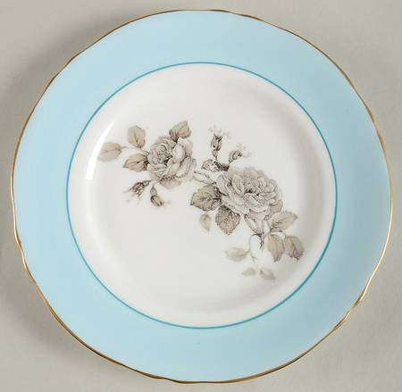 Gray Blossoms Salad Plate
