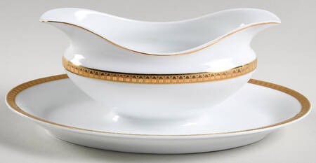 Malmaison (Gold) Gravy Boat with Attached Underplate