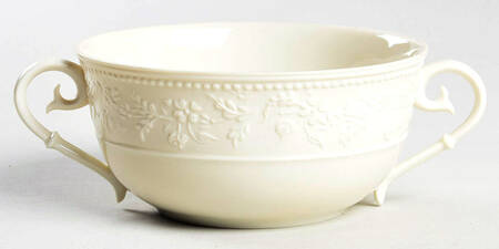 Georgia Ivory Flat Cream Soup Bowl
