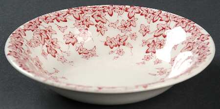 Early English Ivy Pink (No Ribs, Smooth) Fruit/Dessert (Sauce) Bowl