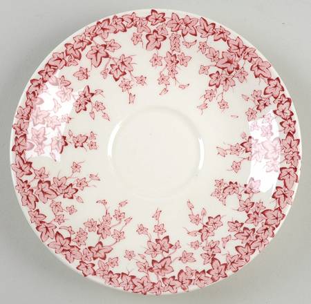 Early English Ivy Pink (No Ribs, Smooth) Saucer