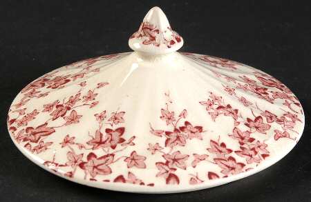 Early English Ivy Pink (Ribbed, Smooth) Lid for Sugar Bowl