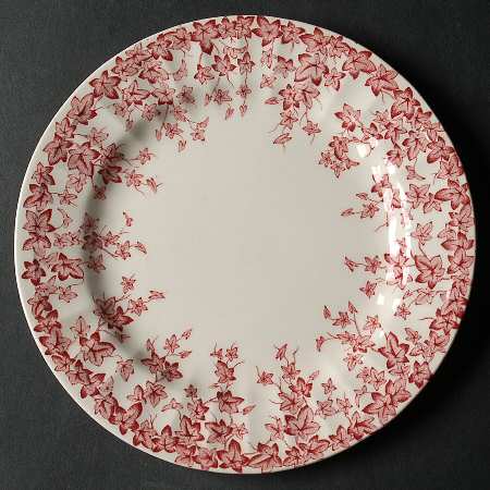 Early English Ivy Pink (Ribbed, Smooth) Bread & Butter Plate