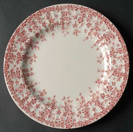 Early English Ivy Pink (Ribbed, Smooth) Luncheon Plate