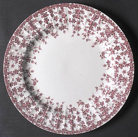 Early English Ivy Pink (Ribbed, Smooth) Dinner Plate