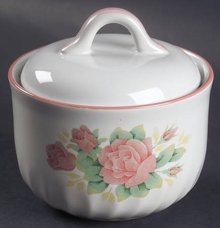 Elegant Rose (Corelle) Sugar Bowl & Lid