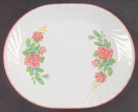 Elegant Rose (Corelle) 12" Oval Serving Platter