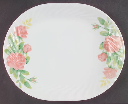 Elegant Rose (Corelle) 12" Oval Serving Platter
