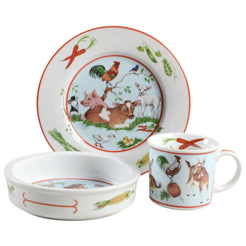 Barn Dance (3 Pc) Boxed Child's Set (Child Bowl,Plate1&Mug)