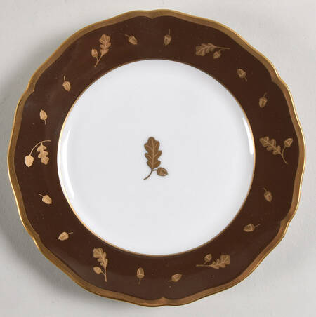 Winter Game Birds Chestnut Brown Bread & Butter Plate