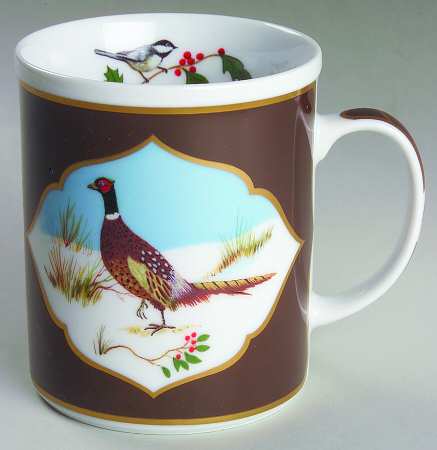 Winter Game Birds Chestnut Brown Mug