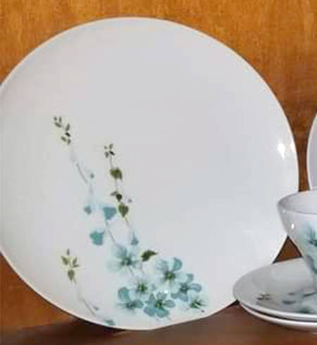 Blue Delph Dinner Plate